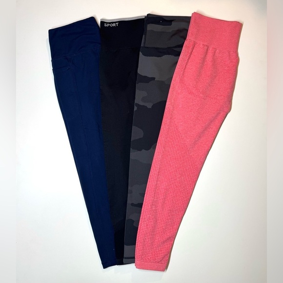 Set of 5 Activewear Leggings and Sports Bra Size- Large ( Danskin, DKNY,Aerie ) - Picture 2 of 16